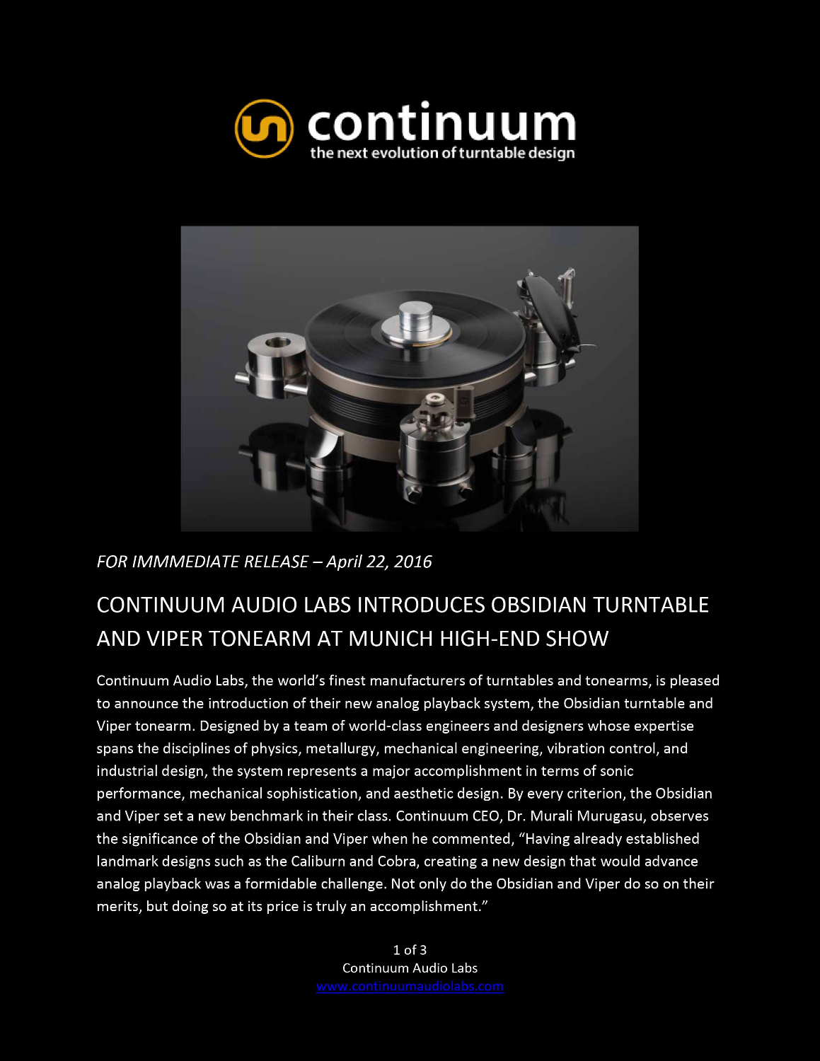 Continuum Audio Labs Obsidian & Viper Press Release, Munich 2016 (1)-1.jpg